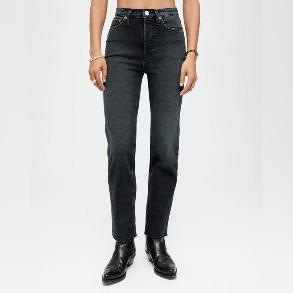 RE/DONE High waisted black jeans